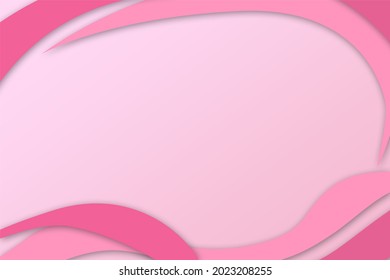 different forms of waves with a soft gradient pink background in the middle, decorative vector illustration
