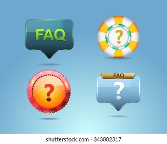 Different Frames Faq Question Mark Icons Stock Vector (Royalty Free ...