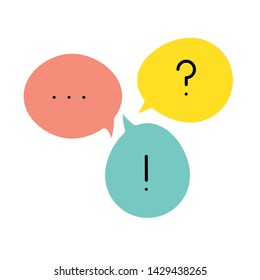 different funny punctuation marks vector 