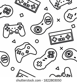

different gamepads video games pattern