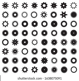 Different Gears Different Sizes Black Stock Vector (Royalty Free ...