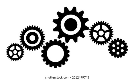 Different gears vector illustration icons