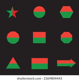 different Geomatrical shapes for pti posters. pti flag tools for posters. pakisrtan political party geomatrical shapes.