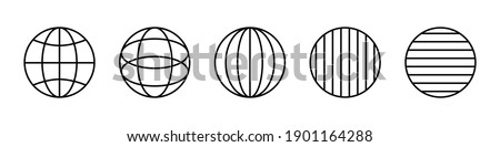 Different globe shapes. World globe icons set. Modern vector illustration. Www icon. World set international earth globe icon vector illustration. Global network connection. Vector graphic. EPS 10