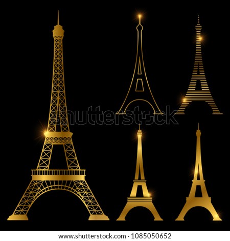 Similar – Image, Stock Photo Eiffel Tower on the first platform