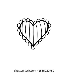 Different graphic heart vector illustration design isolated on white background.