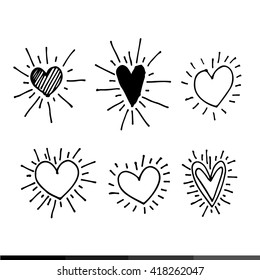 different graphic hearts illustration design