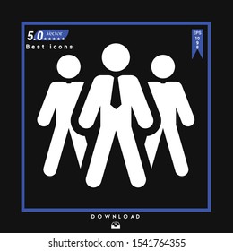 different group-of-businessmen icon isolated on white background. Best modern. Graphic design, mobile application, beauty, user interface. Editable stroke. EPS10 format vector illustration