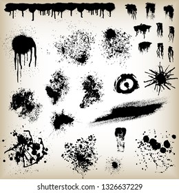 Different grunge objects, vector