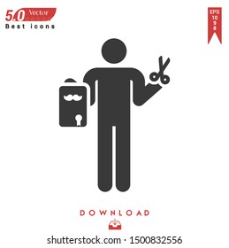 different hairdressing-and-barber-shop icon isolated on white background. Best modern. Graphic design, mobile application, beauty, user interface. Editable stroke. EPS10 format vector illustration