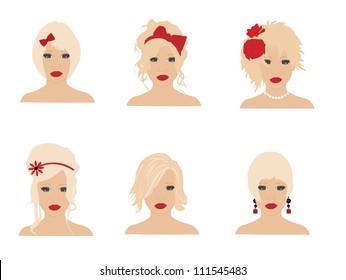 Different hairstyles