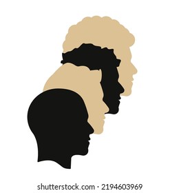 Different hairstyles for hairdressers. Vector illustration