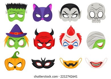 Different Halloween masks children