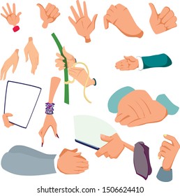 Different hands collection. 