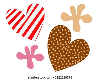 different hearts and flowers in eps