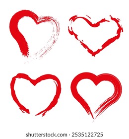 Different hearts. Hearts set. Icons for lovers. EPS 10.