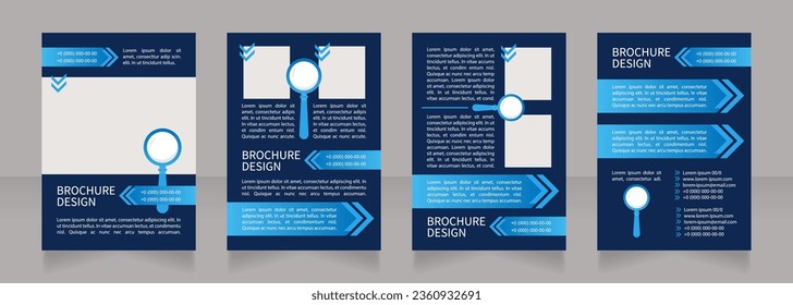 Different hiring approaches blank brochure layout design. Vertical poster template set with empty copy space for text. Premade corporate reports collection. Editable flyer 4 paper pages