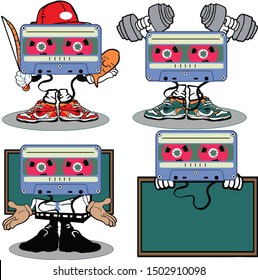 different hobbies of old school cassette tape