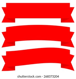Different horizontal banners in classic red colors
