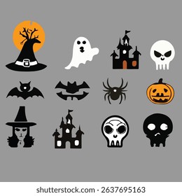 different horror vector doodle icon