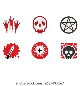 different horror vector doodle icon