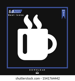 different hot-cup-of-coffee icon isolated on white background. Best modern. Graphic design, mobile application, beauty, user interface. Editable stroke. EPS10 format vector illustration