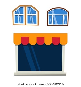 Different house windows vector elements