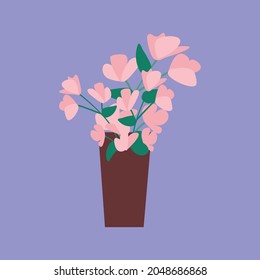 Diferentes plantas de hogar objetos vectoriales de color plano 