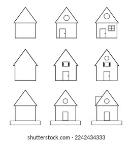 Different Houses Design Illustration art