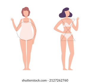 Different Human Figure and Body Shape Type Vector Set