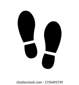 Different human footprints icon. Vector illustration