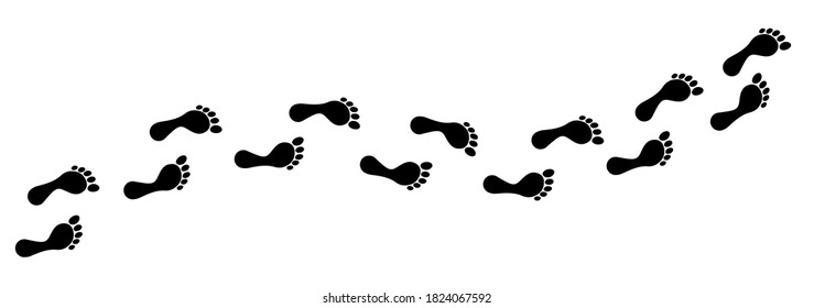 Different human footprints icon. Vector