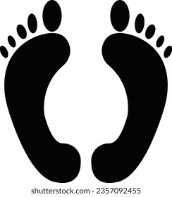 Different human footprints icon. Vector, different human footprints. Baby footprint - stock vector.