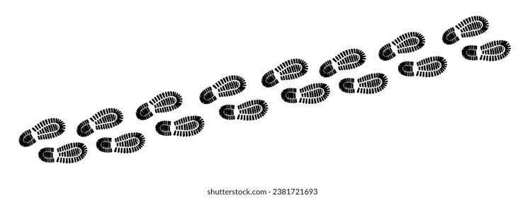 Different human footprints icon. Vector illustration