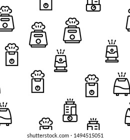 Different Humidifier Vector Seamless Pattern Contour Illustration