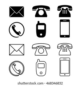 Different icon  phone simple telephone vector illustration

