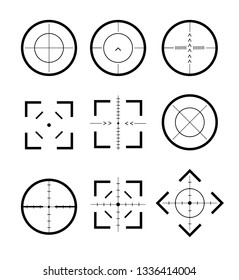 Different icon set of targets and destination. Target and aim, targeting and aiming. Different icon set of targets and destination. Vector illustration 10 eps.