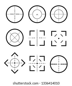 Different icon set of targets and destination. Target and aim, targeting and aiming. Different icon set of targets and destination. Vector illustration 10 eps.