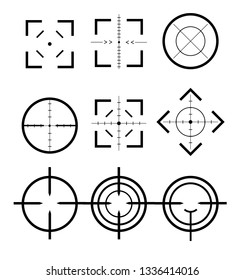 Different icon set of targets and destination. Target and aim, targeting and aiming. Different icon set of targets and destination. Vector illustration 10 eps.