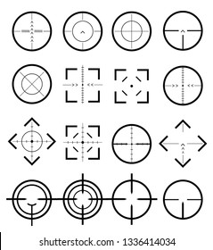 Different icon set of targets and destination. Target and aim, targeting and aiming. Different icon set of targets and destination. Vector illustration 10 eps.
