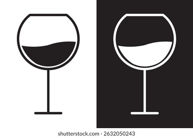 Different icon of wine glasses. Champagne glass icon for apps and web sites. wine glass icon. vector illustration.
