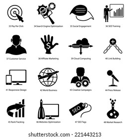 different icons for advanced designers. icons for the design and printing of business. each on a separate layer. within groups. 