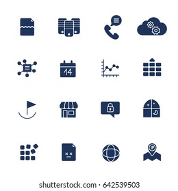 Different icons for app, programs, sites. 