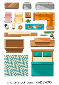 314 Furniture Vector Overhead Images, Stock Photos & Vectors 