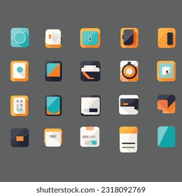 Different icons of Mobile phone 
