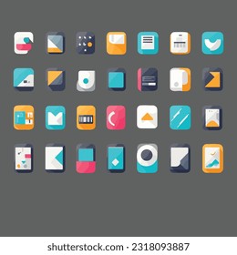 Different icons of mobile phone