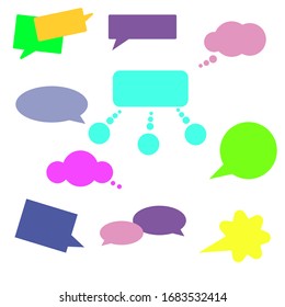 verschiedene Symbole, die menschliche Gedanken widerspiegeln