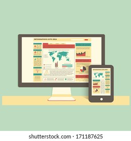 Different  icons set of business working elements for office. Flat design elements. 