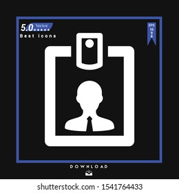 different identity-card icon isolated on white background. Best modern. Graphic design, mobile application, beauty, user interface. Editable stroke. EPS10 format vector illustration