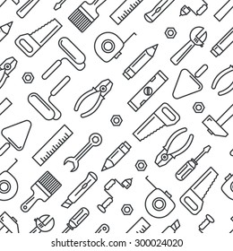 Different industrial equipment. Vector tools seamless pattern